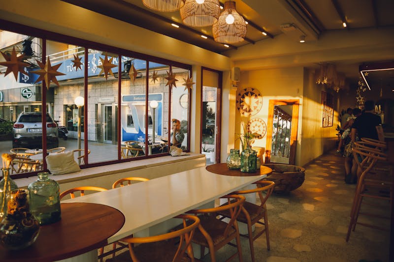 Pizzana restaurant interior — warm dining atmosphere