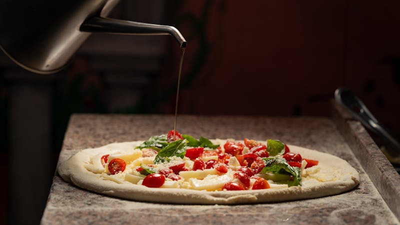 Margherita Classica pizza with fresh basil